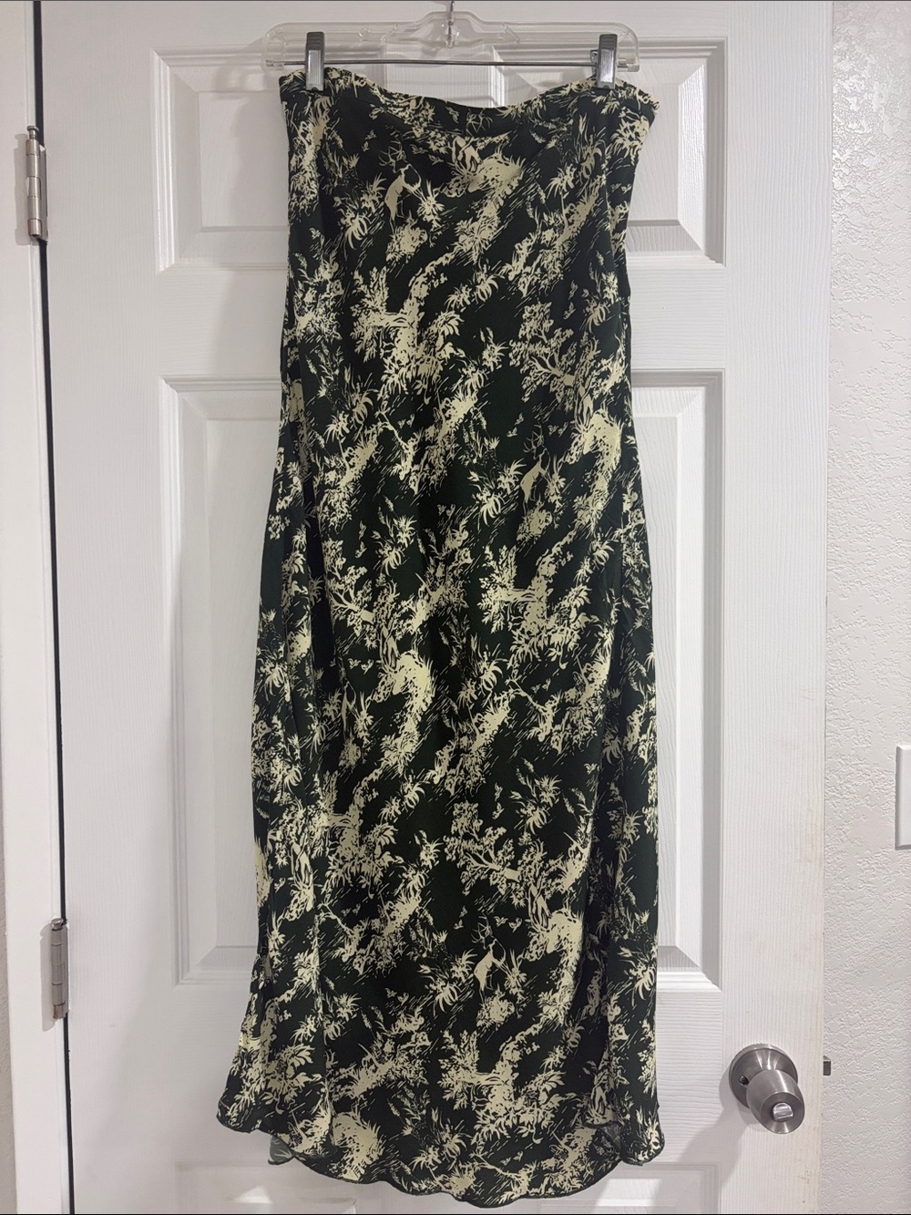 Free People Green & Cream Printed Skirt